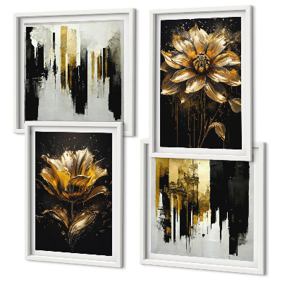 Polyptychon mit rahmen Stilvolle moderne Blumen