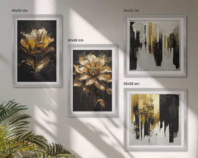Polyptychon mit rahmen Stilvolle moderne Blumen