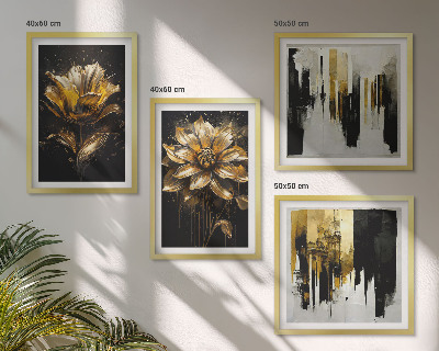 Polyptychon mit rahmen Stilvolle moderne Blumen