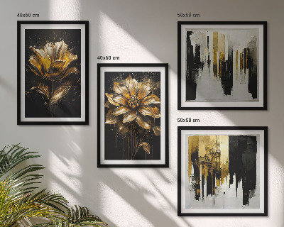 Polyptychon mit rahmen Stilvolle moderne Blumen