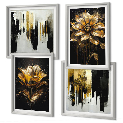 Polyptychon mit rahmen Stilvolle moderne Blumen