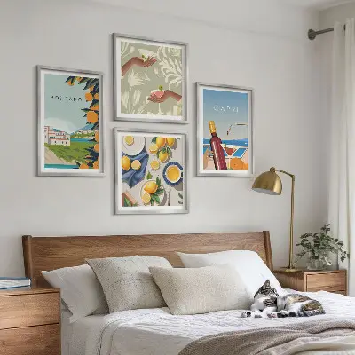 Wanddeko-Set mit italienischem Zitronenmotiv aus Capri