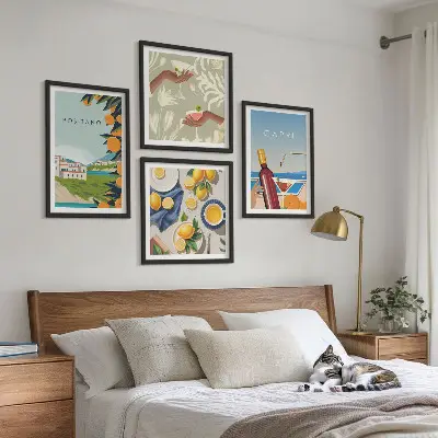Wanddeko-Set mit italienischem Zitronenmotiv aus Capri