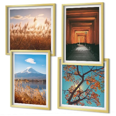 Wanddeko-set Japanische Naturlandschaften