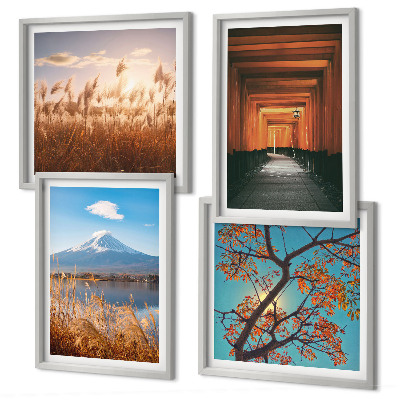 Wanddeko-set Japanische Naturlandschaften