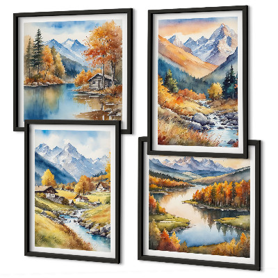 Wanddeko-set Herbstliche Naturlandschaften