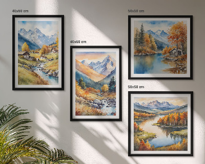 Wanddeko-set Herbstliche Naturlandschaften