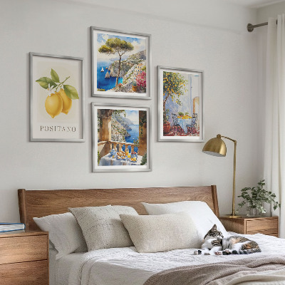 Wanddeko-set Ansichten der Zitronenarchitektur von Positano