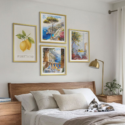 Wanddeko-set Ansichten der Zitronenarchitektur von Positano