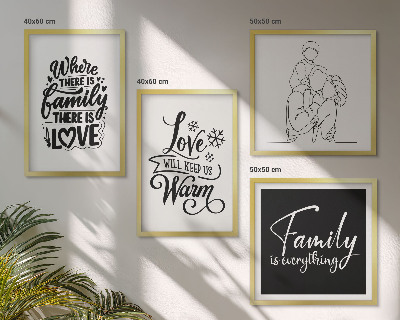 Wanddeko-set Familie, Liebe, Wärme, Zuhause