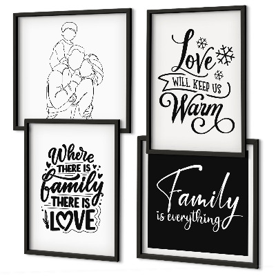 Wanddeko-set Familie, Liebe, Wärme, Zuhause