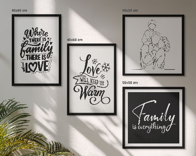 Wanddeko-set Familie, Liebe, Wärme, Zuhause