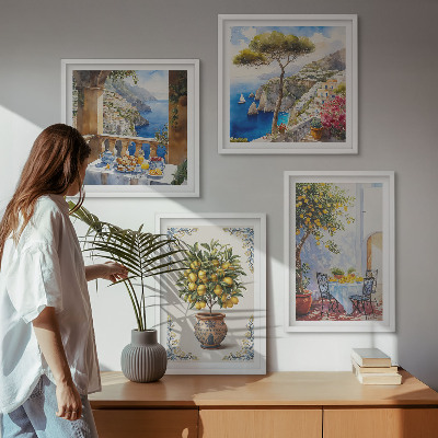 Polyptychon mit rahmen Tisch aus Zitronenbaum