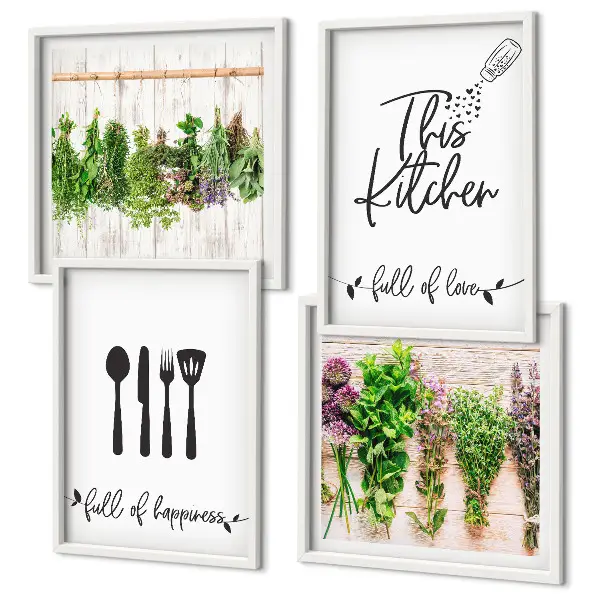 Wanddeko-Set mit Küchenkräuterbeschriftungen Dekorative Schilder für Kräuterpflanzen