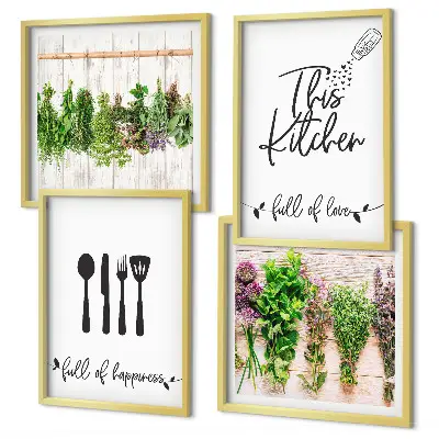 Wanddeko-Set mit Küchenkräuterbeschriftungen Dekorative Schilder für Kräuterpflanzen