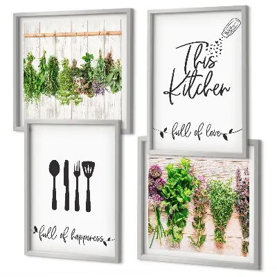 Wanddeko-Set mit Küchenkräuterbeschriftungen Dekorative Schilder für Kräuterpflanzen