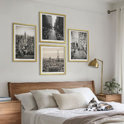 Polyptychon mit rahmen Aussicht Paris New York Treppen
