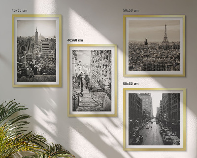 Polyptychon mit rahmen Aussicht Paris New York Treppen