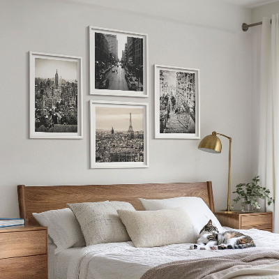 Polyptychon mit rahmen Aussicht Paris New York Treppen