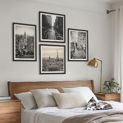 Polyptychon mit rahmen Aussicht Paris New York Treppen