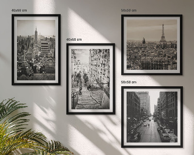 Polyptychon mit rahmen Aussicht Paris New York Treppen