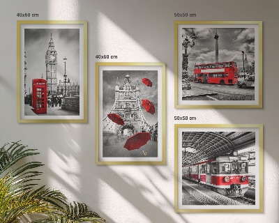 Wanddeko-set Red Accents London