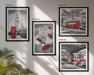 Wanddeko-set Red Accents London