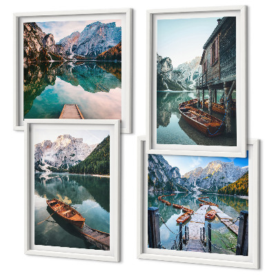 Wanddeko-set See, Berge, Boote, Ferienhaus