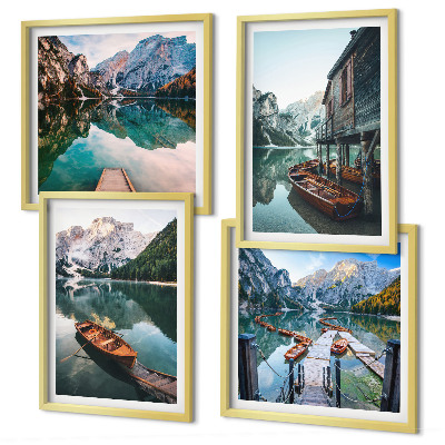 Wanddeko-set See, Berge, Boote, Ferienhaus