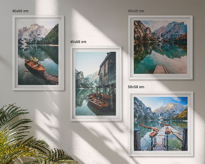 Wanddeko-set See, Berge, Boote, Ferienhaus