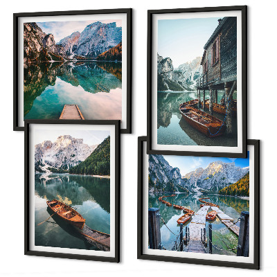 Wanddeko-set See, Berge, Boote, Ferienhaus
