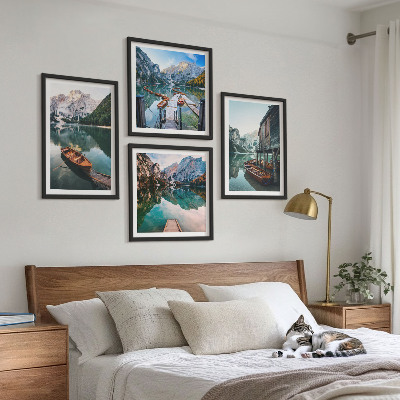 Wanddeko-set See, Berge, Boote, Ferienhaus