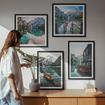 Wanddeko-set See, Berge, Boote, Ferienhaus
