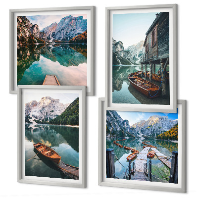 Wanddeko-set See, Berge, Boote, Ferienhaus