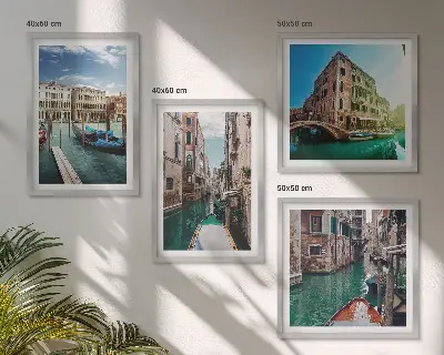 Wanddeko-Set mit Architektur der Kanäle von Venedig