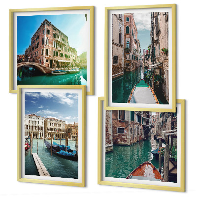Wanddeko-set Architektur der Kanäle von Venedig