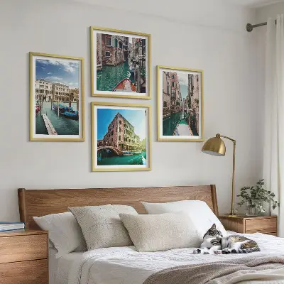 Wanddeko-Set mit Architektur der Kanäle von Venedig