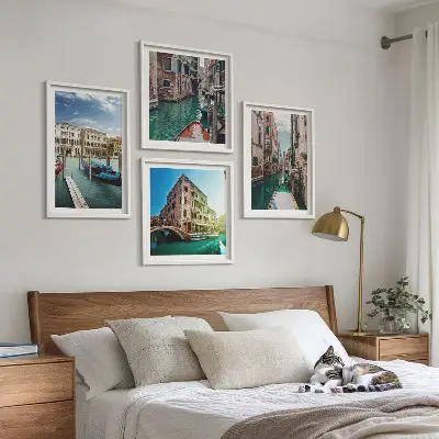 Wanddeko-Set mit Architektur der Kanäle von Venedig