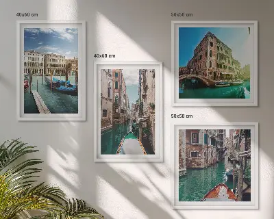 Wanddeko-Set mit Architektur der Kanäle von Venedig
