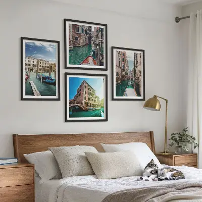 Wanddeko-Set mit Architektur der Kanäle von Venedig