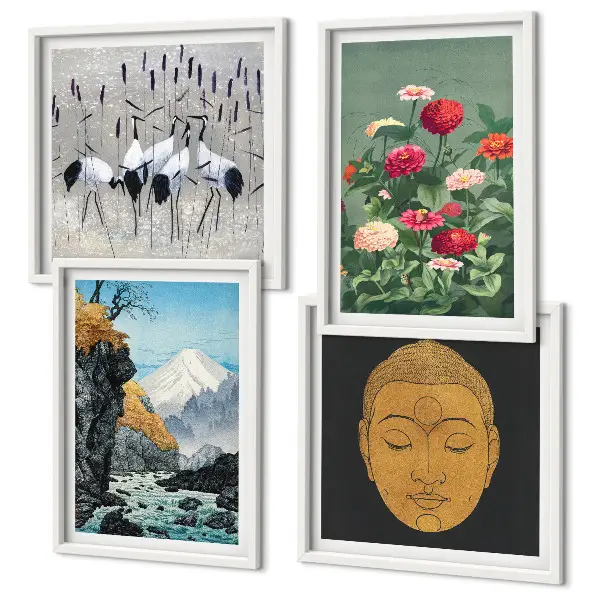 Wanddeko-Set im japanischen Natur- und Japandi-Stil
