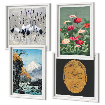 Wanddeko-set Japanische Natur und Japandi-Stil