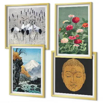 Wanddeko-Set im japanischen Natur- und Japandi-Stil