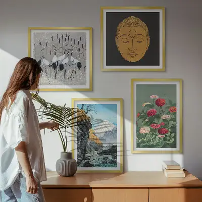 Wanddeko-Set im japanischen Natur- und Japandi-Stil