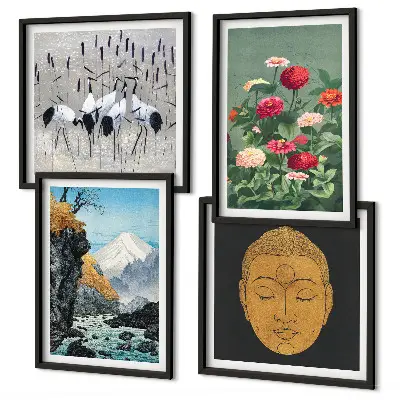 Wanddeko-Set im japanischen Natur- und Japandi-Stil