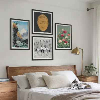 Wanddeko-Set im japanischen Natur- und Japandi-Stil