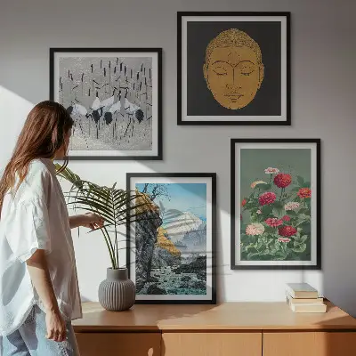 Wanddeko-Set im japanischen Natur- und Japandi-Stil