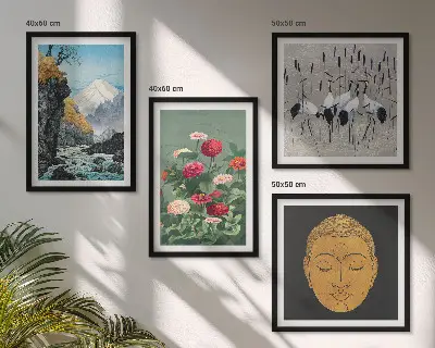 Wanddeko-Set im japanischen Natur- und Japandi-Stil