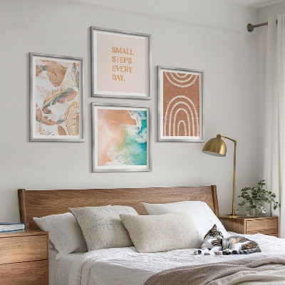 Polyptychon mit rahmen Zarte Boho-Blätterschrift