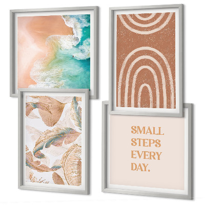 Polyptychon mit rahmen Zarte Boho-Blätterschrift
